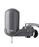 PUR PLUS Faucet Mount Water Filtration System, Gray – Vertical Faucet, F... - £25.95 GBP