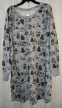 New Womens Sleep By Cacique Winter Print Thermal Knit Nightshirt Size 22/24 - £24.44 GBP