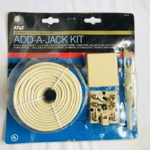 AT&amp;T Add-A-Jack Kit RJ-11 Modular Jack Install 50’ft. 24ga. Phone/fax &amp; Computer - £9.10 GBP