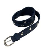 American Eagle Outfitters Y2K Navy Eagle Motif Fabric Belt 37” L - $16.20
