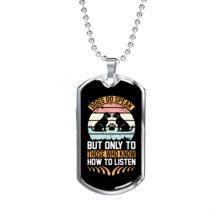 Dogs Know How to Listen Colors Necklace Stainless Steel or 18k Gold Dog Tag 24" - £37.92 GBP+