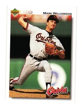 1992 Upper Deck #609 Mark Williamson Baltimore Orioles - £2.32 GBP