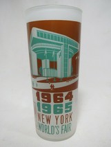 5 New York Worlds Fair 1964 1965 Frosted Drinking Glasses NO CHIPS/CRACKS - $19.80