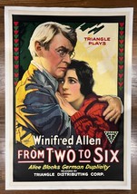 FROM TWO TO SIX (1918) WWI Silent Film German Spies Pursue Anti-Submarin... - $850.00