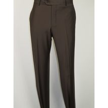 Men Suit BERLUSCONI Turkey Italian Wool 180's Portly Drop 4 Pants K255-07 Brown image 11