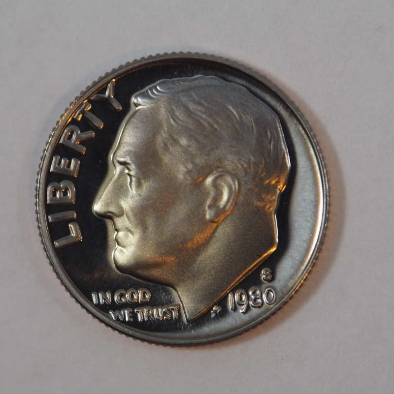 1980 S Roosevelt Clad Dime Proof GEM US Coin Proof (PF) - SKU 23USDMCL - $2.95