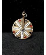 Early 1900s French SACHA Wheel Of Fortune Pendant, Enameled Spins - $29.74