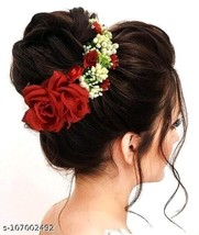 Indian Women artifical Flower hair Accessories For Women and girls weddi... - £24.42 GBP