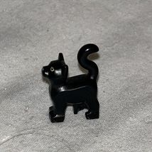 LEGO Animal Figure - Black Standing Cat, yellow eyes, dark bluish-gray m... - $9.85