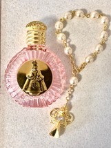 Holy water bottle and mini-rosary/decade, Christening gift - $25.00