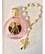 Holy water bottle and mini-rosary/decade, Christening gift - $25.00