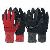 Gardening Gloves For Men, 2 Pairs Breathable Rubber Coated Garden Gloves... - £15.04 GBP
