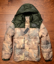 Armani Exchange A|X $330 Men&#39;s Detachable Hood &amp; Sleeves Camo Puffer Jac... - £122.65 GBP