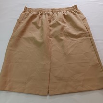 Koret Women's Beige/Tan Elastic Waist Pull On Side Pockets Skirt Size 18P image 8