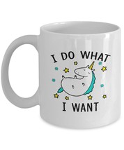 Funny Unicorn coffee mug - I Do What I Want - 11 oz Ceramic Coffee Mug T... - $13.95
