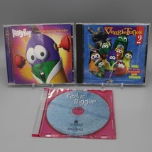 Lot of 3 Veggie Tales Christian Children&#39;s CD&#39;s Soundtracks from the Hit TV Show - £13.29 GBP