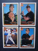 1991 Topps Traded San Francisco Giants Team Set of 4 Baseball Cards - £1.56 GBP