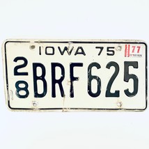 1977 United States Iowa Delaware County Passenger License Plate 28 BRF625 - $16.36 CAD