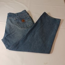 Carhartt Men's Blue Denim Jeans Measured Size 39×29 image 2