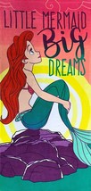 Little Mermaid Big Dreams Beach Towel measures 28 x 58 inches - $16.78