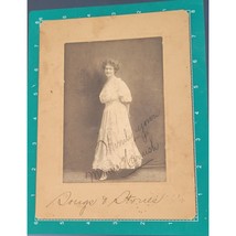 Antique Victorian Cabinet Card Photo Pretty Lady Signed New York Harnish?  - £13.27 GBP