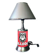 Georgia Bulldogs desk lamp with chrome finish shade, Mosaic design - £34.75 GBP