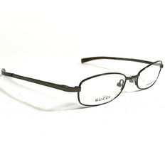 Gucci Eyeglasses Frames GG1708 L92 Shiny Brown Rectangular Wire Rim 51-1... - £93.03 GBP