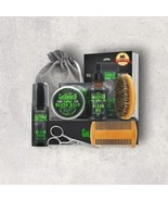 Goldworld Beard Growth &amp; Care Kit  Oil Serum Foam Scissors Brush Comb NE... - $25.53 CAD