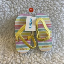 Carter’s Kids Gemma Yellow Thing Sandal size 7/8 Medium New Beach - £6.27 GBP