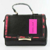 Betsey Johnson Black Pink Leopard Shoulder Bag Satchel NWT - £66.86 GBP