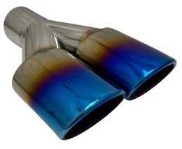 Exhaust Tip 2.25 Inlet Dual 3.00 Oval X 2.50 High Outlets 9.75 In WDOR30... - £70.81 GBP