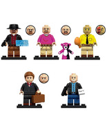 5Pcs Breaking Bad Minifigures Heisenberg Walter White Gus Fring Mini Block Toys - $447.86 MXN