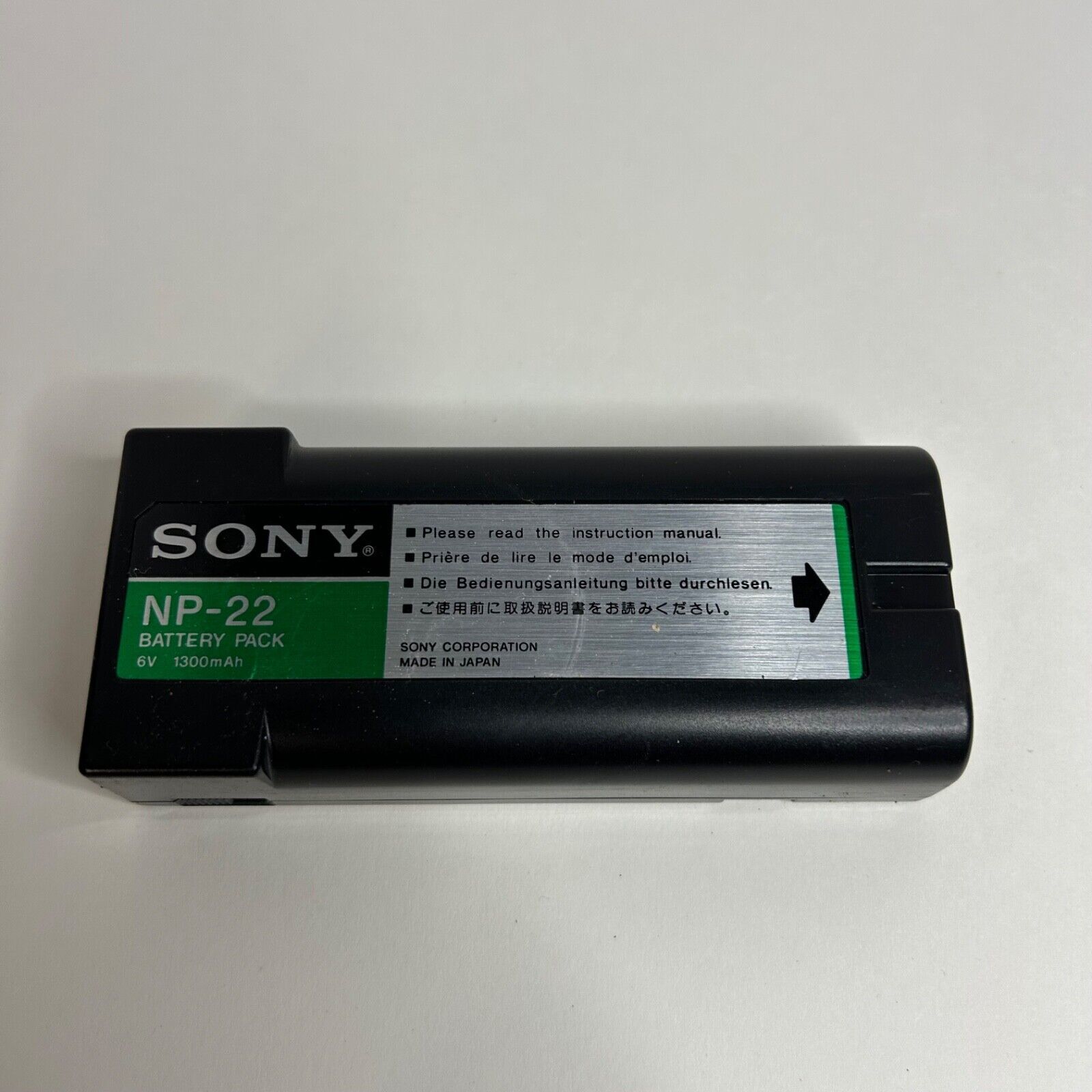 Sony NP-22 Battery Pack - 6V 1300 maH - Replacement Battery - UNTESTED