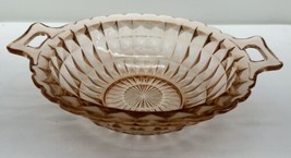 Pink Depression Glass Windsor Pattern Bowl Jeanette Diamond Design 1930&#39;s  10.5” - £23.77 GBP