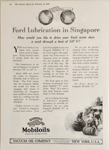 1921 Print Ad Ford Lubrication in Singapore Mobiloils Gargoyle Vacuum Oil NY - £13.85 GBP