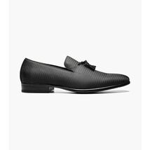 Stacy Adams Tazewell Plain Toe Tassel Tuxedo Shoes Slip On Black 25343-001 image 2