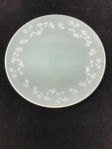 Royal Doulton Queenslace England 8.25&quot; Plate Blue Teal White Flower D 6447 - $9.90