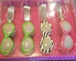 Four (4) Cheese Spreaders ~ Sunglass Theme ~ Hand Painted Resin ~ Stainless - $14.96