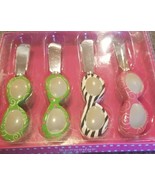 Four (4) Cheese Spreaders ~ Sunglass Theme ~ Hand Painted Resin ~ Stainless - $20.46 CAD