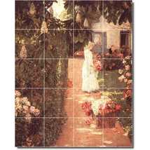 Childe Hassam Garden Painting Ceramic Tile Mural P04119 - £159.87 GBP+