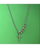 Titanium Steel Cross Pendant Necklace for Men Women - $11.99