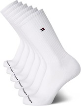Tommy Hilfiger Men’s White Cushion Crew Athletic Socks  5 Pack Size 7-12 - £23.97 GBP