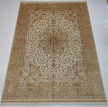8 x 12 feet White Silk Rug Classic High End Oriental Carpet Handmade 400 KPSI - £8,934.43 GBP