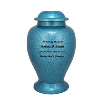 Super Sale - Blue Speckle Cremation Urn - £69.34 GBP