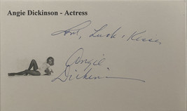 Angie Dickinson original signature - $50.00