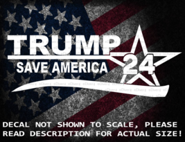 Trump 2024 Save America Cut Vinyl Decal Sticker US Seller US Made MAGA - £5.30 GBP+