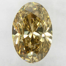 Oval Cut Diamond Natural Fancy Brown Color Loose 1.30 Carat SI2 IGI Certificate - £1,346.91 GBP