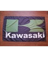 Kawasaki Team Flag Black 3X5 Ft Polyester Banner USA 90x150cm - €17,06 EUR