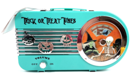 Mr Halloween Trick or Treat Tunes Radio Animated Turquoise Skeleton Witc... - $47.00
