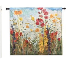 45x45 FLORAL GARDEN Scene Flower Nature Decor Tapestry Wall Hanging - £116.53 GBP